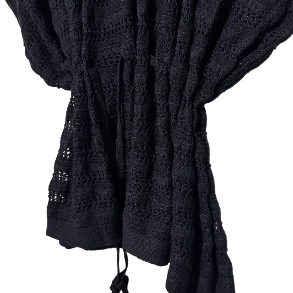 Croft & Barrow women's black plus size 3X cover up adjustable v-neck beachwear - Picture 2 of 12